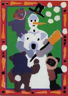1986 c3po card ewok lucas_film snowman star_wars xmas // 440x621 // 96.9KB